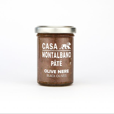 Olivenaufstrich aus schwarzen Oliven, Pâté di Olive nere, Olivencreme 